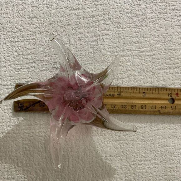 Pink Starfish Glass Dynasty Gallery Paperweight  Figurine Handmade Sealife - Picture 7 of 13